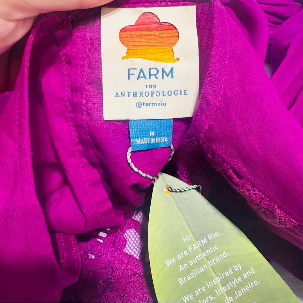 New Farm Rio Kelsie Purple Blouse Size Medium - Picture 11 of 16